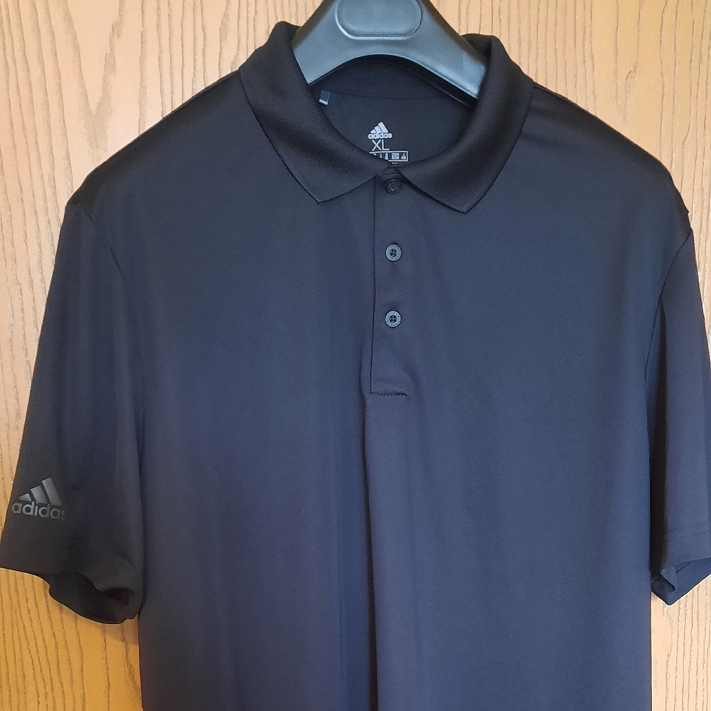 Adidas Primegreen Mens Black Performance Polo Shirt Size XL